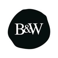 bw Initiale Logo Brief Bürste Monogramm Firma vektor