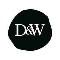 dw Initiale Logo Brief Bürste Monogramm Firma vektor