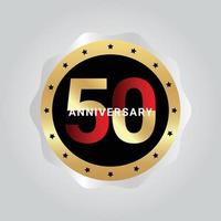 50 Jahre Jubiläumsfeier Vektor Vorlage Design Illustration