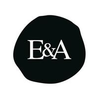 ea Initiale Logo Brief Bürste Monogramm Firma vektor