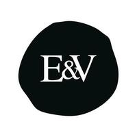 ev Initiale Logo Brief Bürste Monogramm Firma vektor