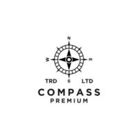 Premium Kompass Vektor schwarzes Logo Icon Design