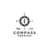 Premium Kompass Vektor schwarzes Logo Icon Design