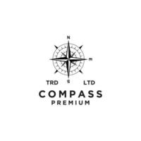 Premium Kompass Vektor schwarzes Logo Icon Design