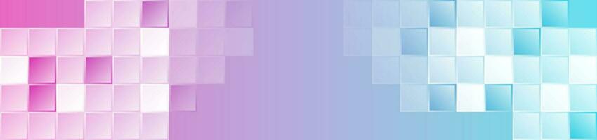 ljus blå rosa tech geometrisk baner med glansig kvadrater vektor