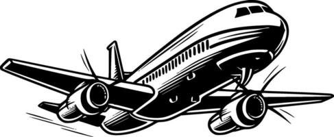 Flugzeug - - minimalistisch und eben Logo - - Vektor Illustration