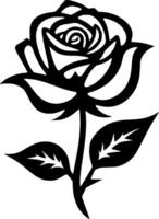 Rose - - minimalistisch und eben Logo - - Vektor Illustration