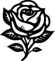 Rose - - minimalistisch und eben Logo - - Vektor Illustration