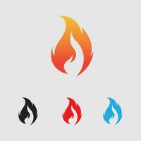 Feuer Logo und Symbol Element vektor