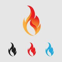 Feuer Logo und Symbol Element vektor