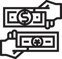 Geld Austausch Zahlung Symbol Symbol Vektor Bild. Illustration von das Dollar Währung Münze Grafik Design Bild