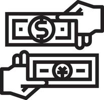 Geld Austausch Zahlung Symbol Symbol Vektor Bild. Illustration von das Dollar Währung Münze Grafik Design Bild