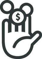 pengar utbyta betalning ikon symbol vektor bild. illustration av de dollar valuta mynt grafisk design bild