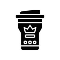 Becher Glyphe Symbol. Vektor Symbol zum Ihre Webseite, Handy, Mobiltelefon, Präsentation, und Logo Design.