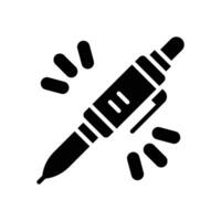 Stift Glyphe Symbol. Vektor Symbol zum Ihre Webseite, Handy, Mobiltelefon, Präsentation, und Logo Design.