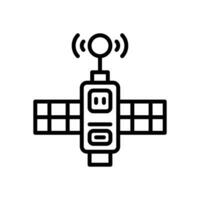 Satellit Linie Symbol. Vektor Symbol zum Ihre Webseite, Handy, Mobiltelefon, Präsentation, und Logo Design.