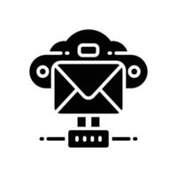 Email Glyphe Symbol. Vektor Symbol zum Ihre Webseite, Handy, Mobiltelefon, Präsentation, und Logo Design.