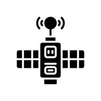 Satellit Glyphe Symbol. Vektor Symbol zum Ihre Webseite, Handy, Mobiltelefon, Präsentation, und Logo Design.