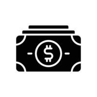 Geld Glyphe Symbol. Vektor Symbol zum Ihre Webseite, Handy, Mobiltelefon, Präsentation, und Logo Design.