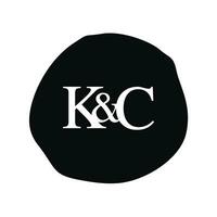 kc Initiale Logo Brief Bürste Monogramm Firma vektor