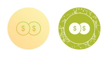 Vektorsymbol für einzigartige Münzen vektor