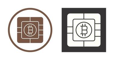 Bitcoin-Chip-Vektorsymbol vektor