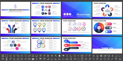 Moderna element av infographics för presentationsmallar för banner vektor