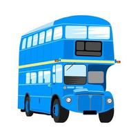 britischer blauer doppeldecker london city bus vektor