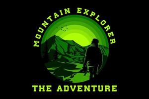 mountain explorer silhuett design vektor