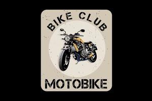 Motorrad-Bike-Club-Silhouette-Design vektor