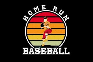 Baseball-Homerun-Silhouette-Design vektor