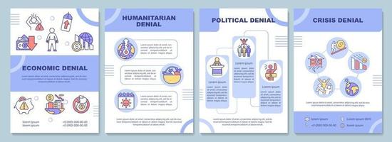 broschyrmall för förnekelse av klimatförändringar vektor