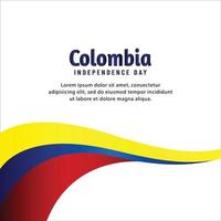 glücklicher unabhängigkeitstag von kolumbien. Vektor-Illustration vektor