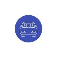 carpool ikon, linje vektor design