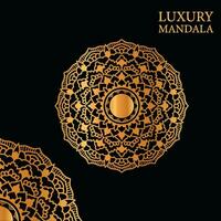 golden Luxus Mandala Vektor Abbildungen zum Grafik Design, T-Shirt Drucke, Poster, Tassen und mehr,