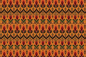 Orange und braun Blumen- Muster auf ein dunkel Hintergrund vektor