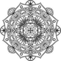 elegant ogräs lotus mandala dekorativ frodas översikt vektor illustrationer för din arbete logotyp, handelsvaror t-shirt, klistermärken och märka mönster, affisch, hälsning kort reklam företag företag