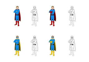 Superheld Charakter Cartoon Design Illustration vektor