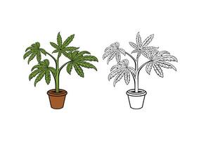 cannabis träd illustration vektor