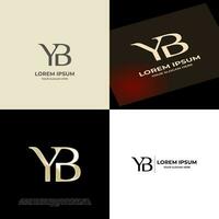 yb Initiale modern Luxus Logo Vorlage zum Geschäft vektor