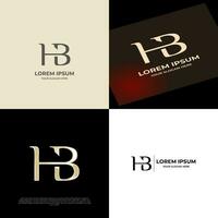 hb Initiale modern Luxus Logo Vorlage zum Geschäft vektor
