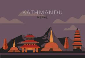 kathmandu nepal hintergrund vektor