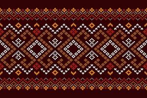 röd traditionell etnisk mönster paisley blomma ikat bakgrund abstrakt aztec afrikansk indonesiska indisk sömlös mönster för tyg skriva ut trasa klänning matta gardiner och sarong vektor