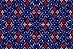 indigo Marin blå geometrisk traditionell etnisk mönster ikat sömlös mönster gräns abstrakt design för tyg skriva ut trasa klänning matta gardiner och sarong aztec afrikansk indisk indonesiska vektor