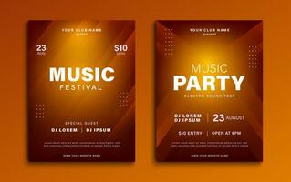 musik affisch. fest inbjudan, musik festival, händelse flygblad mall. vektor illustration