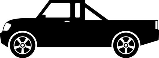 abholen Auto Symbol Vektor. Landschaft Lieferung Auto Silhouette zum Symbol, Symbol und unterzeichnen. abholen Auto zum Transport, Sendung, Lieferung, Paket oder Transit vektor