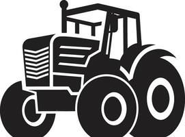 klassisk traktor översikt teckning jordbruk maskineri vektor bild