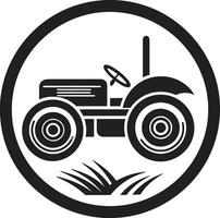 detaljerad traktor plan årgång traktor linje konst vektor