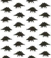 Vektor nahtlos Muster von Stegosaurus Silhouette