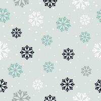 nahtlos Neu Jahre Weihnachten Muster mit farbig Schneeflocken. Vektor Illustration.